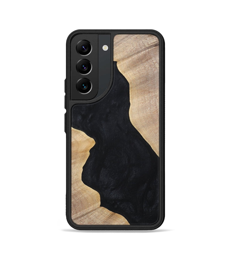 Galaxy S22 Wood+Resin Phone Case - Makenna (Pure Black, 699673)