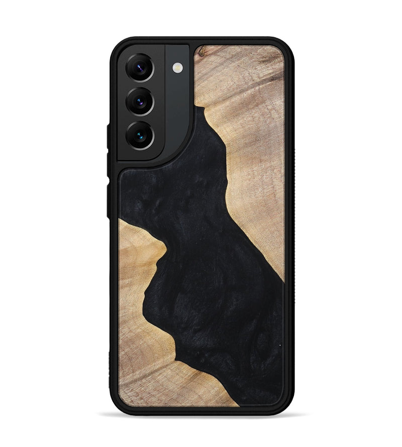 Galaxy S22 Plus Wood+Resin Phone Case - Makenna (Pure Black, 699673)