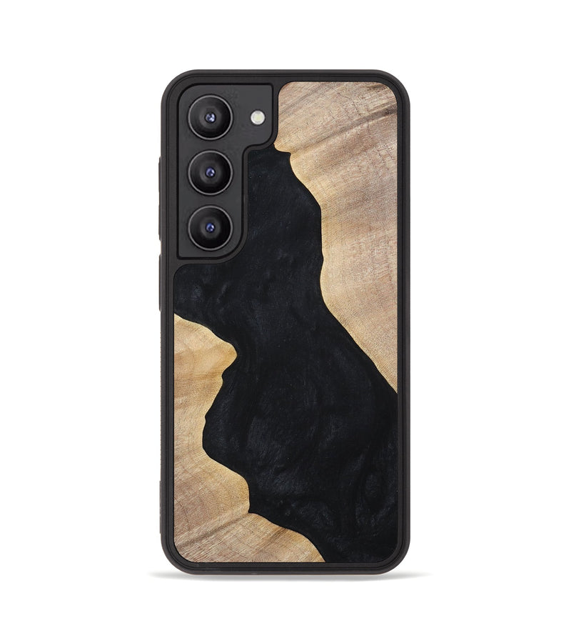 Galaxy S23 Wood+Resin Phone Case - Makenna (Pure Black, 699673)