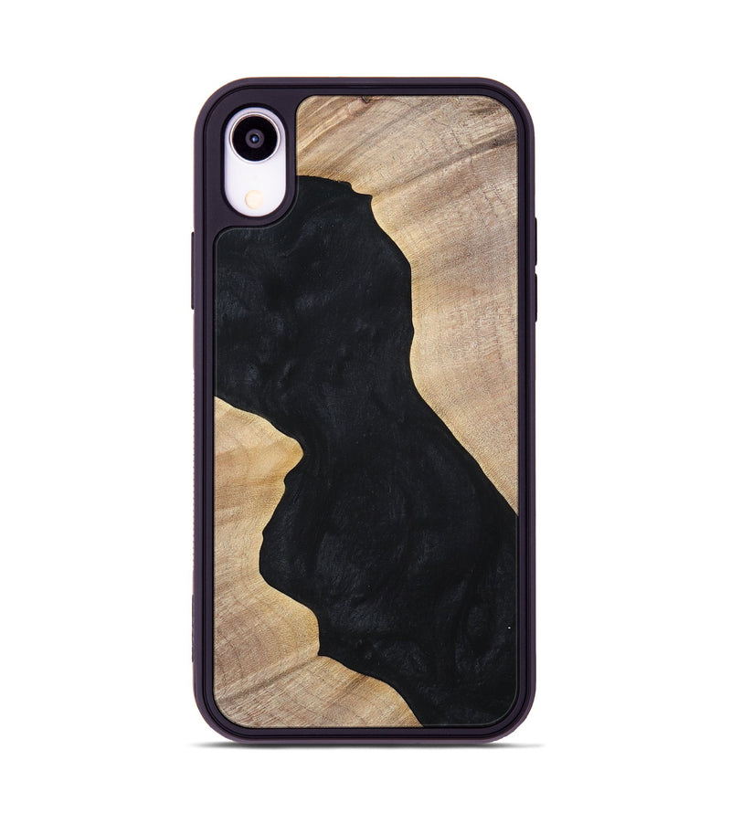 iPhone Xr Wood+Resin Phone Case - Makenna (Pure Black, 699673)