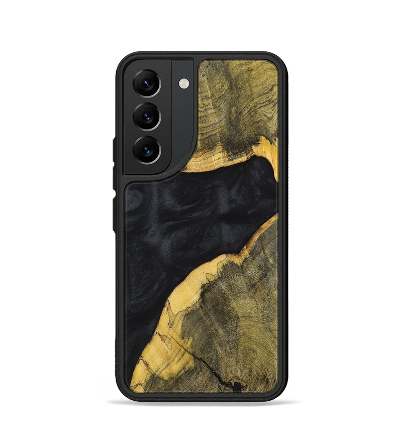 Galaxy S22 Wood+Resin Phone Case - Heidi (Pure Black, 699677)