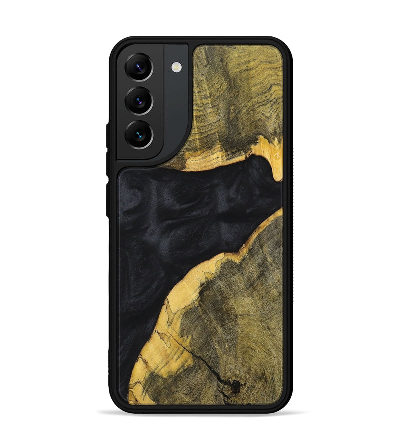 Galaxy S22 Plus Wood+Resin Phone Case - Heidi (Pure Black, 699677)