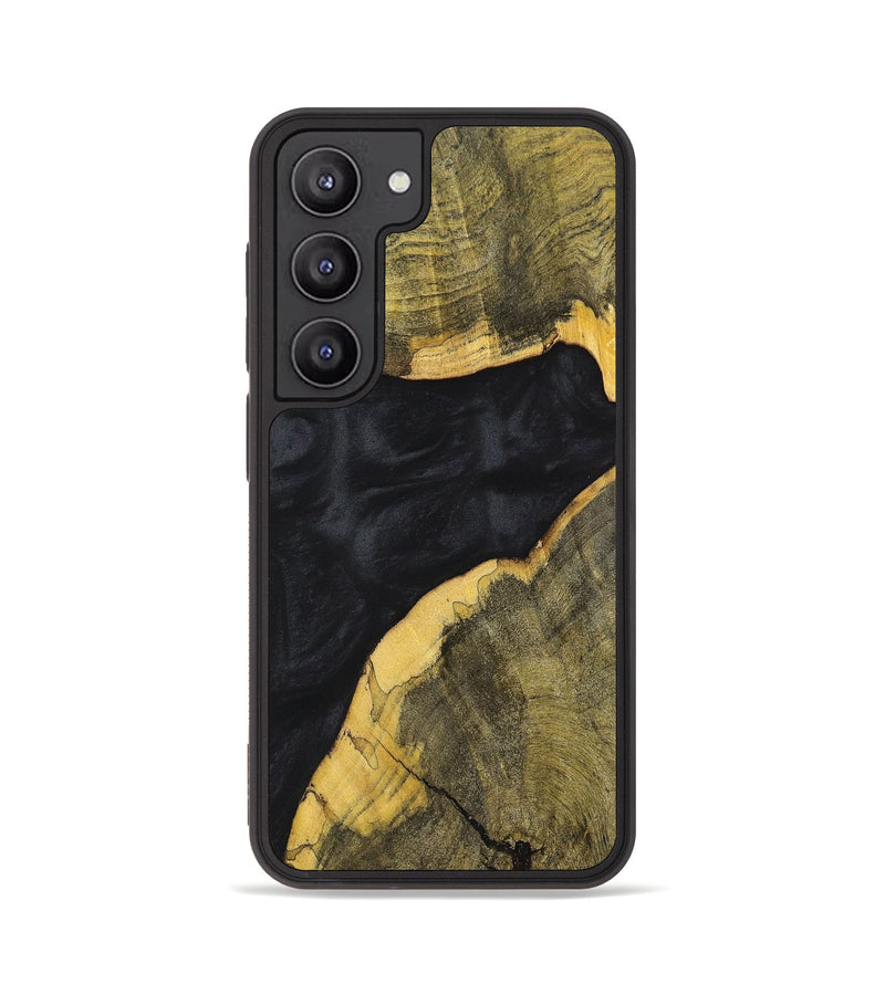 Galaxy S23 Wood+Resin Phone Case - Heidi (Pure Black, 699677)