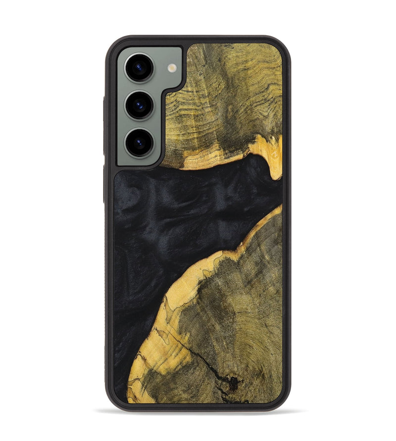 Galaxy S23 Plus Wood+Resin Phone Case - Heidi (Pure Black, 699677)