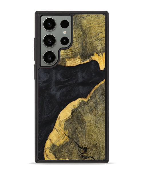 Galaxy S23 Ultra Wood+Resin Phone Case - Heidi (Pure Black, 699677)