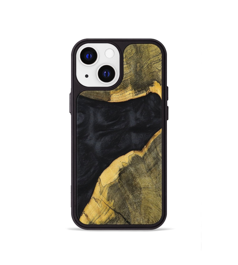 iPhone 13 mini Wood+Resin Phone Case - Heidi (Pure Black, 699677)