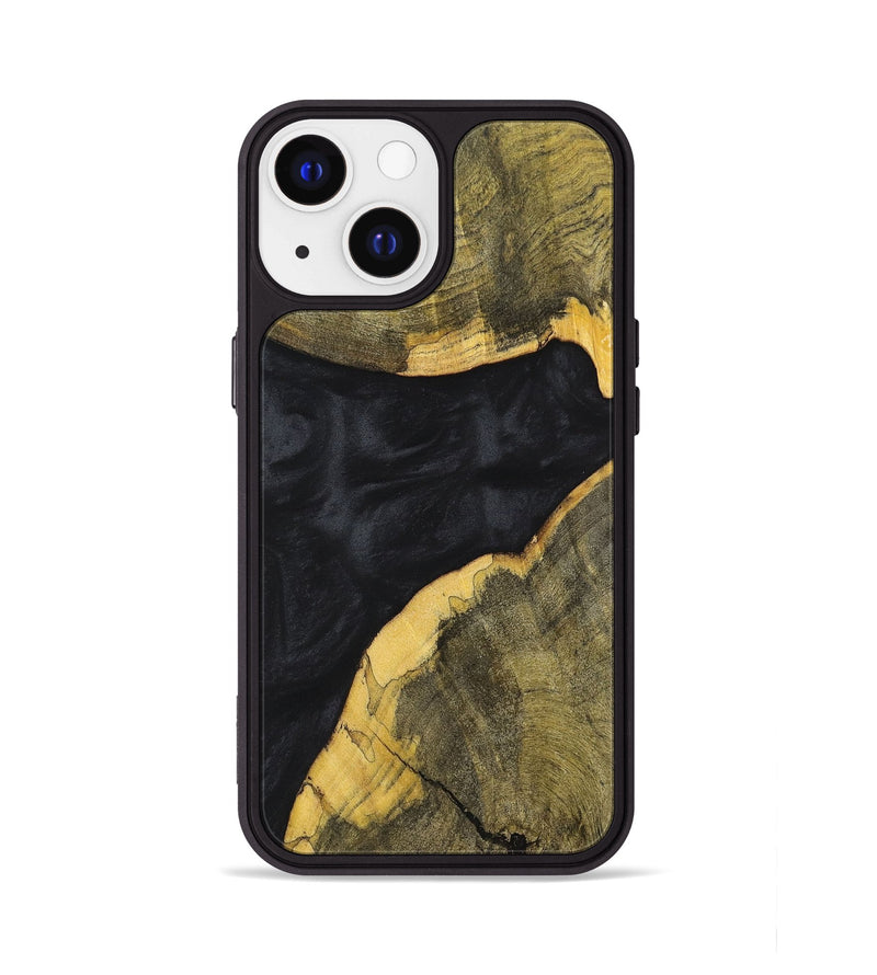 iPhone 13 Wood+Resin Phone Case - Heidi (Pure Black, 699677)
