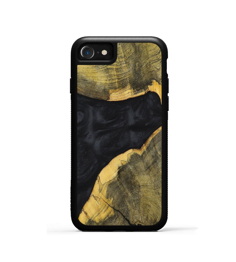 iPhone SE Wood+Resin Phone Case - Heidi (Pure Black, 699677)