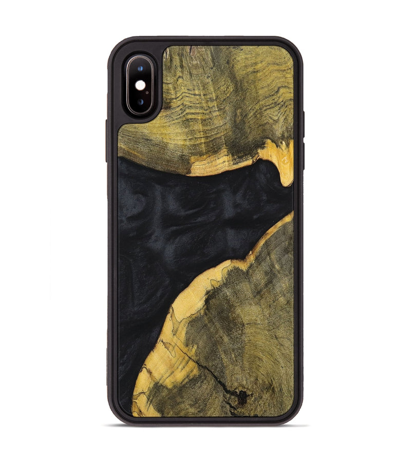 iPhone Xs Max Wood+Resin Phone Case - Heidi (Pure Black, 699677)