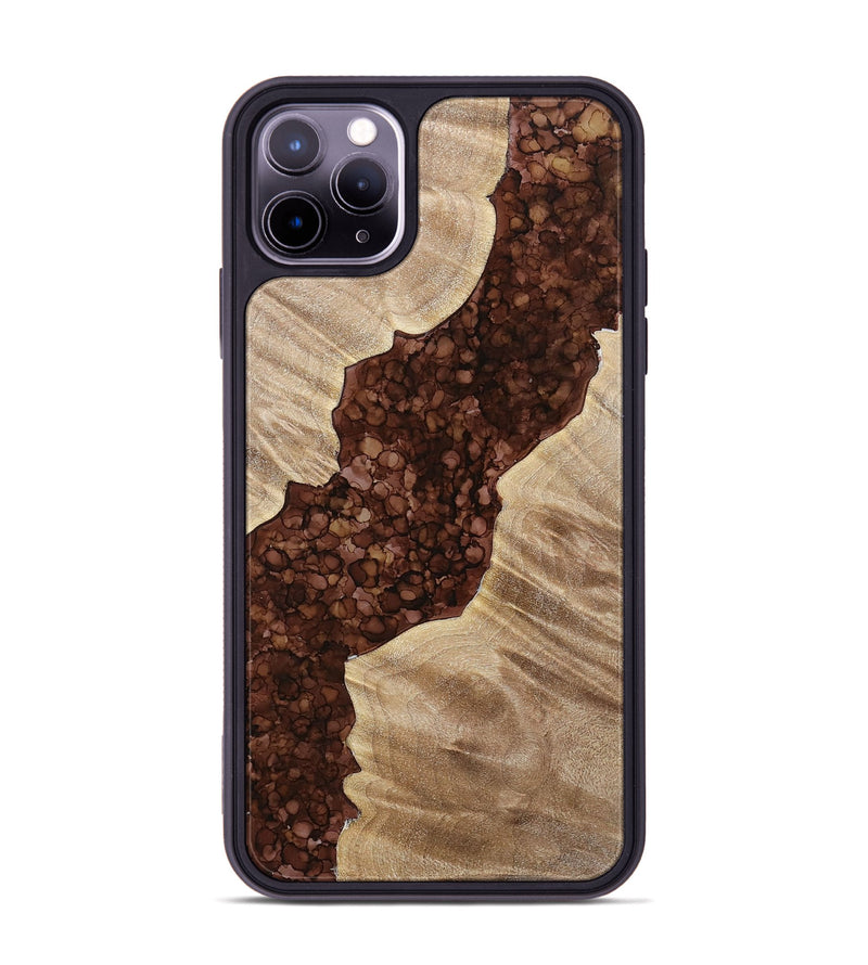 iPhone 11 Pro Max Wood+Resin Phone Case - Kizzy (Watercolor, 699702)