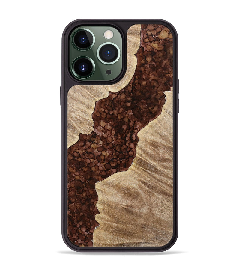 iPhone 13 Pro Max Wood+Resin Phone Case - Kizzy (Watercolor, 699702)
