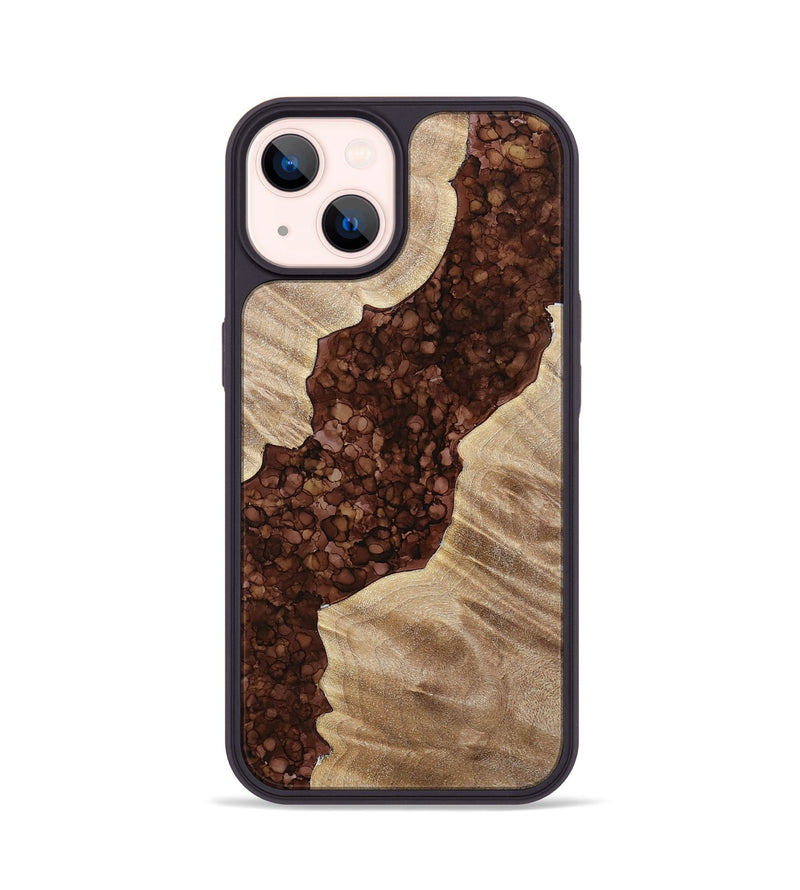 iPhone 14 Wood+Resin Phone Case - Kizzy (Watercolor, 699702)