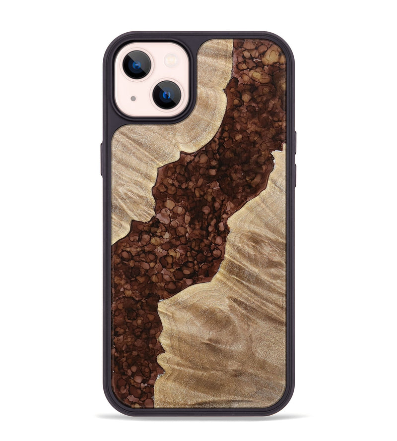 iPhone 14 Plus Wood+Resin Phone Case - Kizzy (Watercolor, 699702)