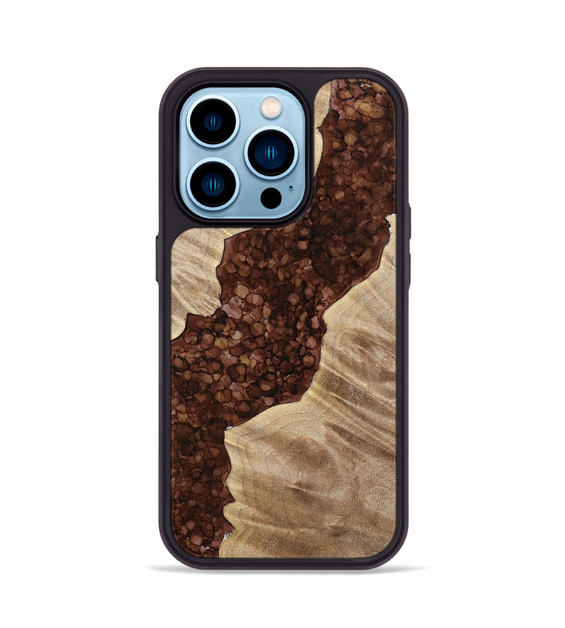 iPhone 14 Pro Wood+Resin Phone Case - Kizzy (Watercolor, 699702)