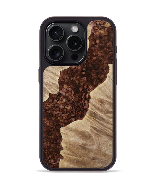 iPhone 15 Pro Wood+Resin Phone Case - Kizzy (Watercolor, 699702)