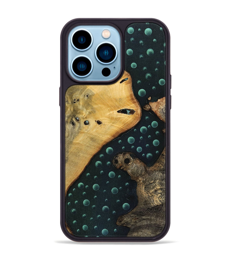 iPhone 14 Pro Max Wood+Resin Phone Case - Nancy (Pattern, 699711)