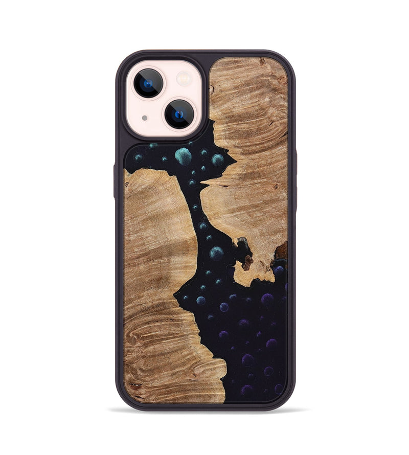 iPhone 14 Wood+Resin Phone Case - Nancy (Pattern, 699715)