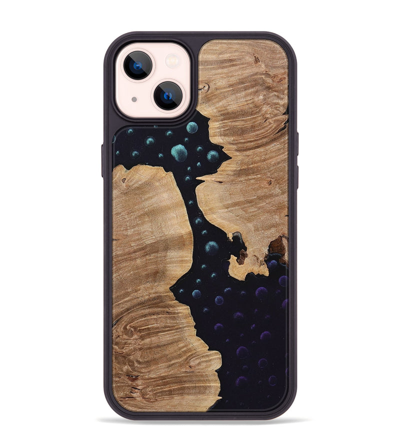 iPhone 14 Plus Wood+Resin Phone Case - Nancy (Pattern, 699715)