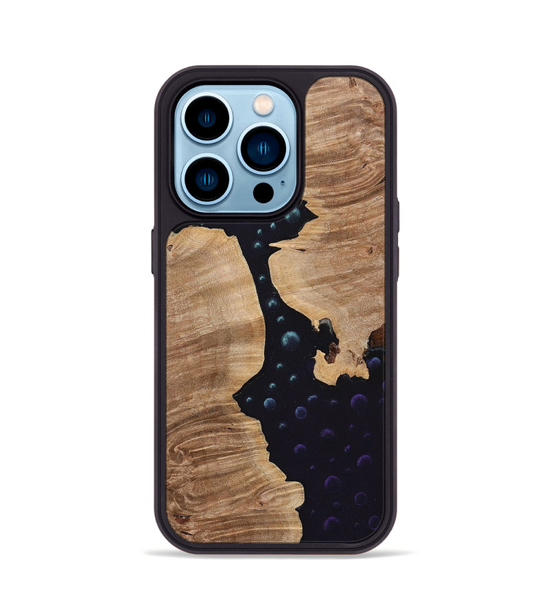 iPhone 14 Pro Wood+Resin Phone Case - Nancy (Pattern, 699715)