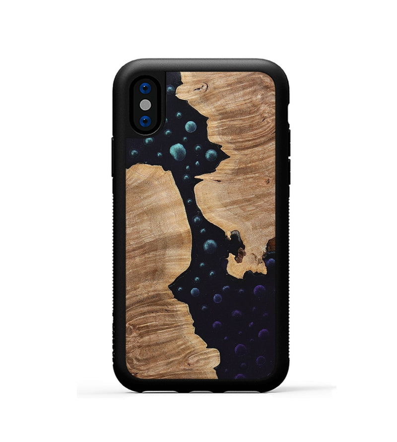 iPhone Xs Wood+Resin Phone Case - Nancy (Pattern, 699715)