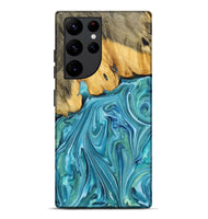 Galaxy S22 Ultra Wood+Resin Live Edge Phone Case - Alaia (Blue, 699728)