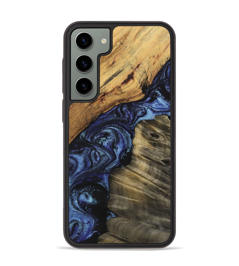 Galaxy S23 Plus Wood+Resin Phone Case - Reese (Blue, 699779)