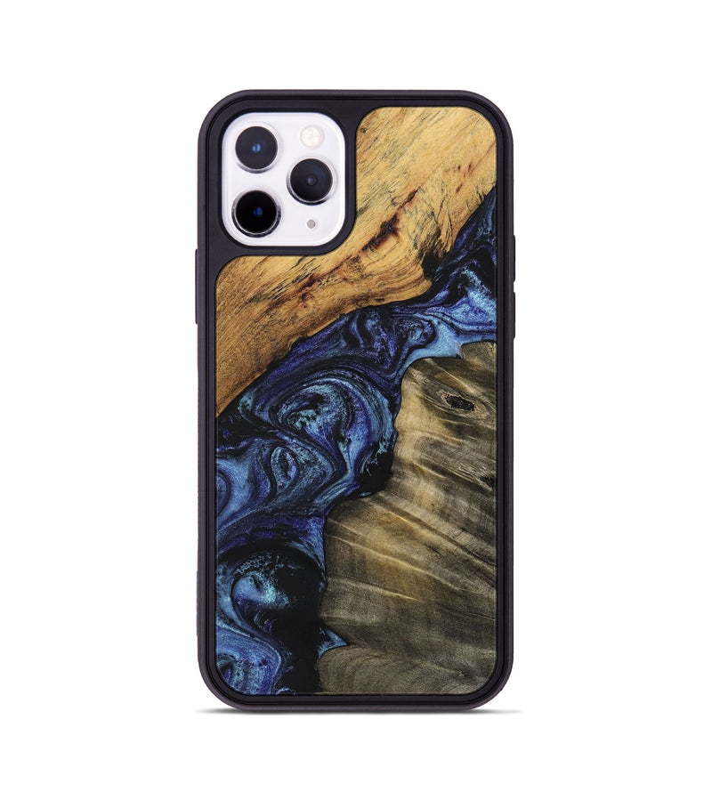 iPhone 11 Pro Wood+Resin Phone Case - Reese (Blue, 699779)