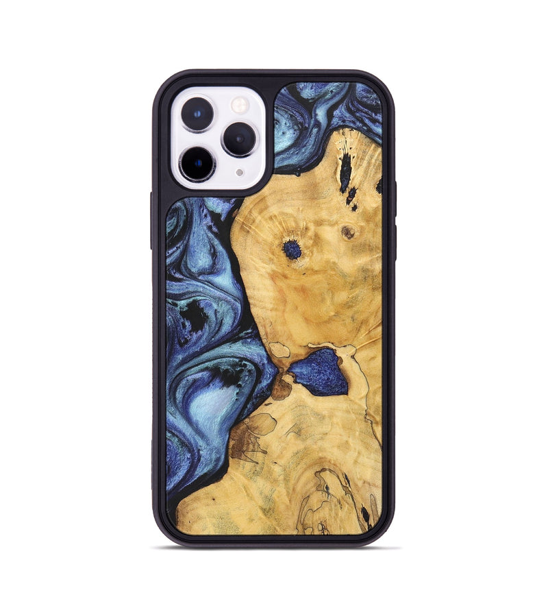 iPhone 11 Pro Wood+Resin Phone Case - Lane (Blue, 699782)