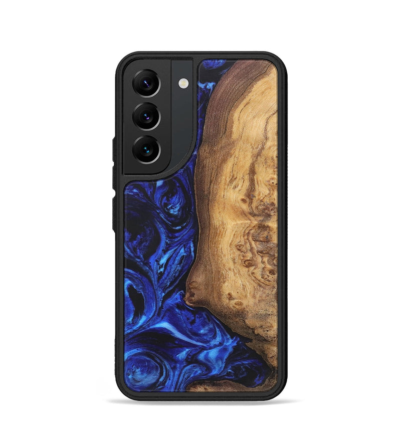 Galaxy S22 Wood+Resin Phone Case - Joshua (Blue, 699784)