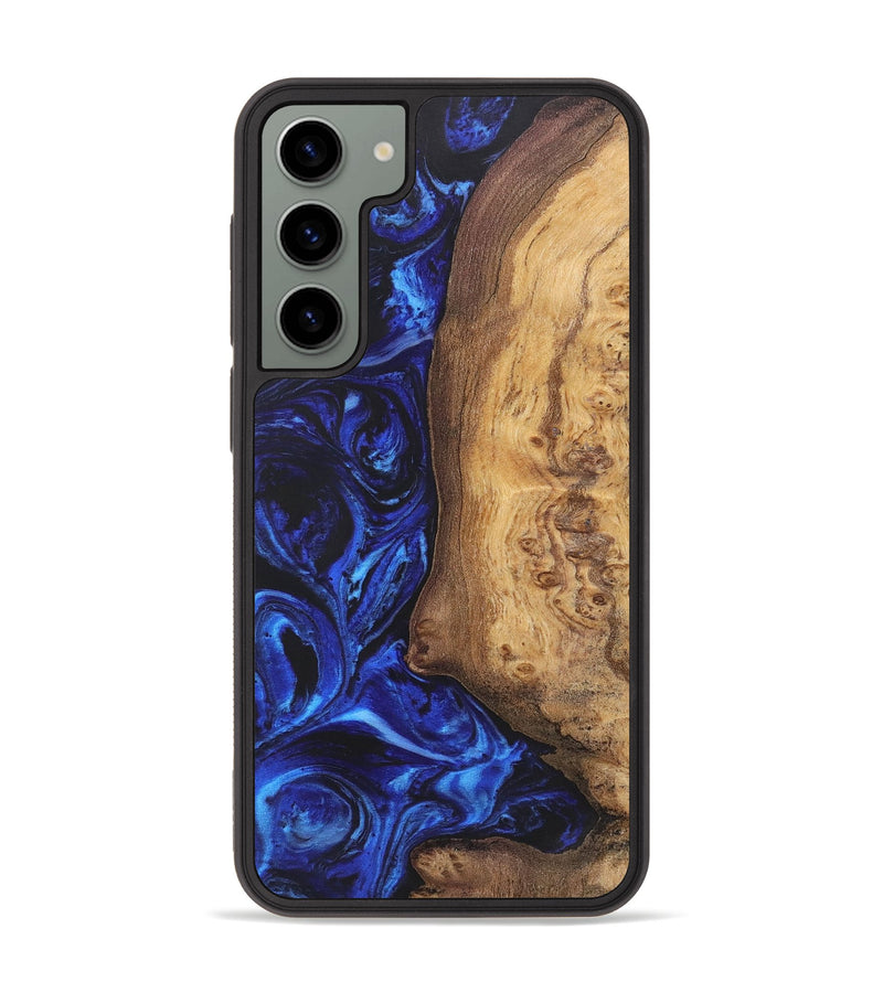 Galaxy S23 Plus Wood+Resin Phone Case - Joshua (Blue, 699784)