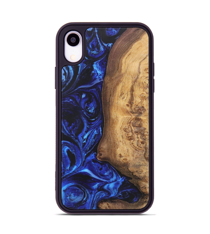 iPhone Xr Wood+Resin Phone Case - Joshua (Blue, 699784)