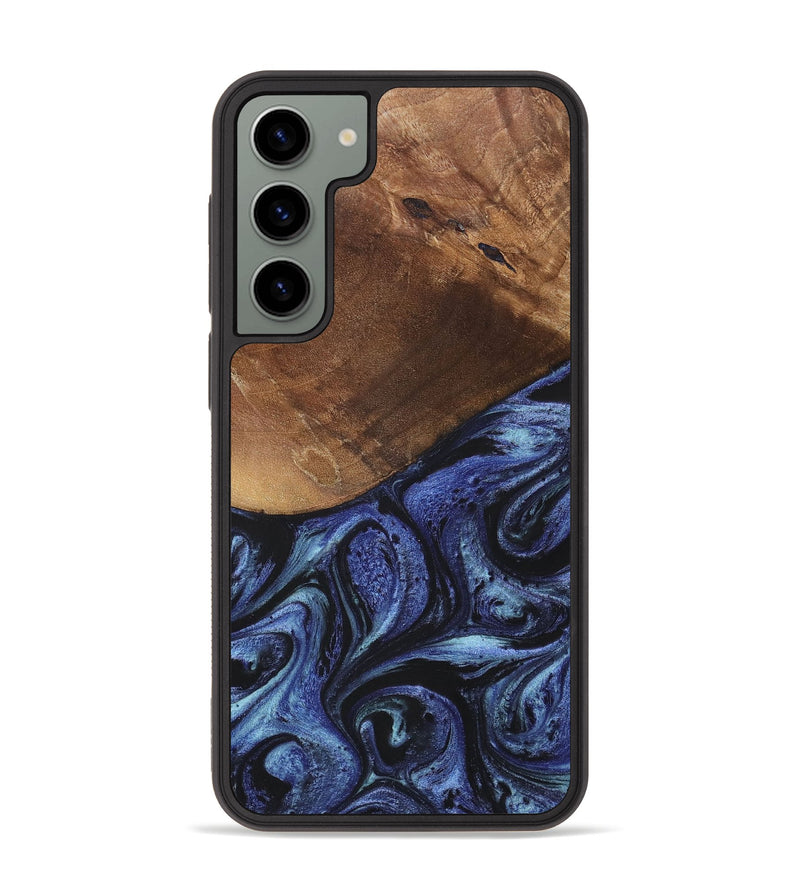 Galaxy S23 Plus Wood+Resin Phone Case - Bria (Blue, 699789)