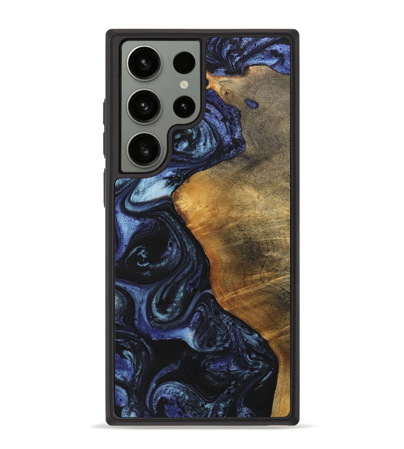 Galaxy S23 Ultra Wood+Resin Phone Case - Faith (Blue, 699792)