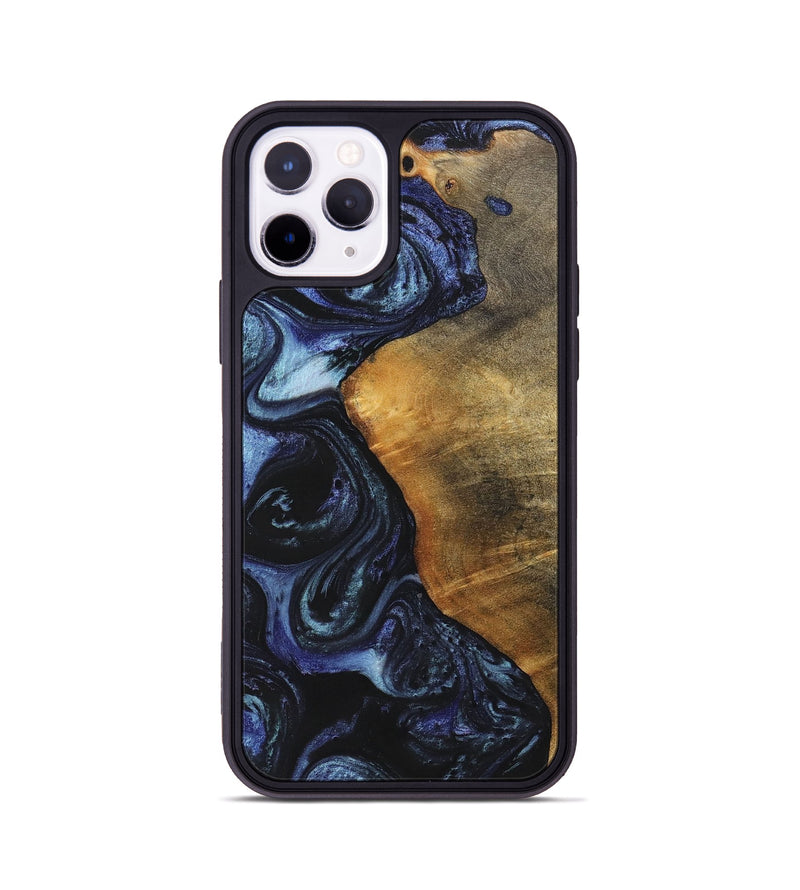 iPhone 11 Pro Wood+Resin Phone Case - Faith (Blue, 699792)