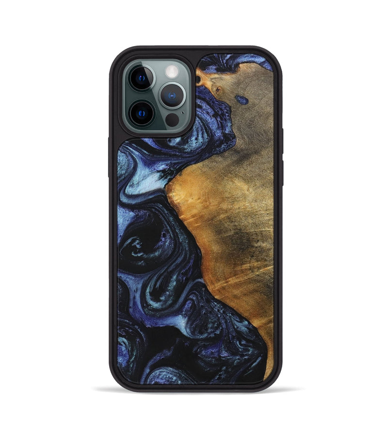 iPhone 12 Pro Wood+Resin Phone Case - Faith (Blue, 699792)