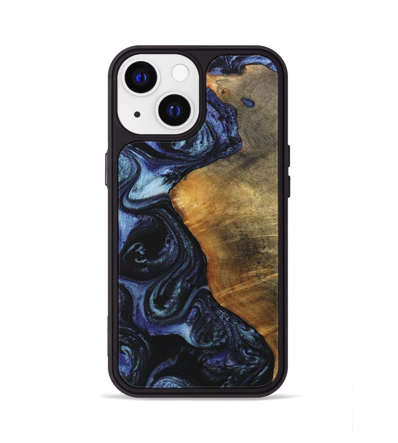iPhone 13 Wood+Resin Phone Case - Faith (Blue, 699792)