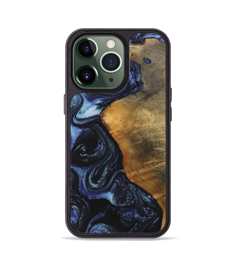iPhone 13 Pro Wood+Resin Phone Case - Faith (Blue, 699792)