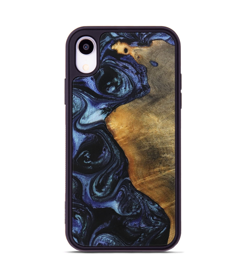 iPhone Xr Wood+Resin Phone Case - Faith (Blue, 699792)