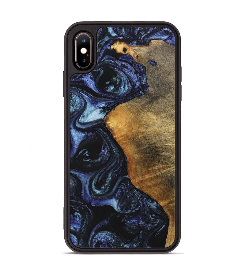 iPhone Xs Max Wood+Resin Phone Case - Faith (Blue, 699792)