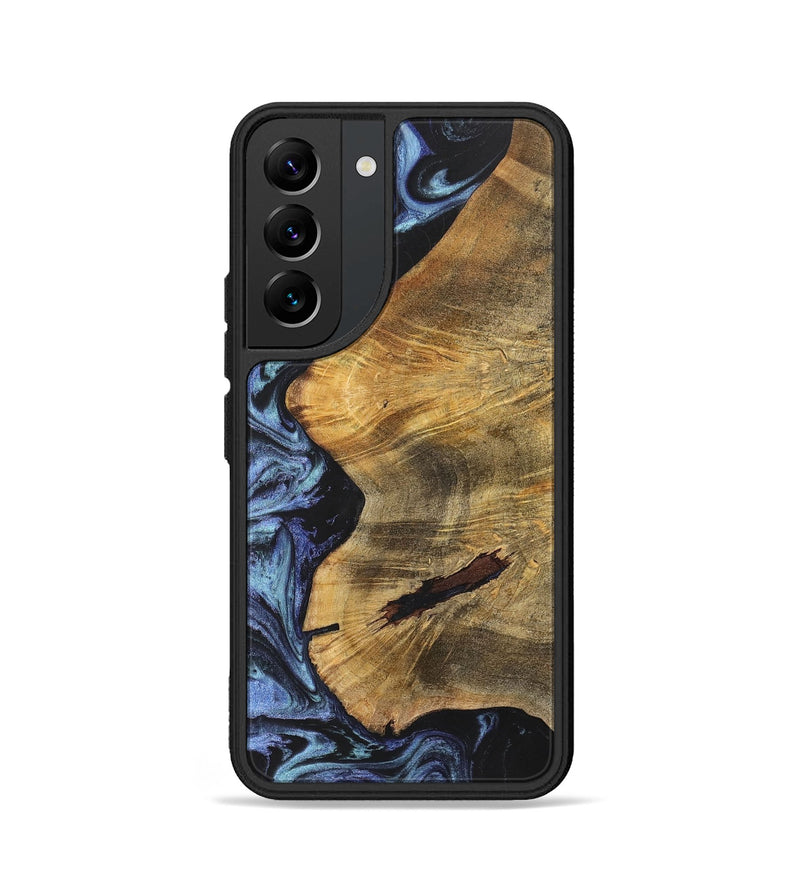 Galaxy S22 Wood+Resin Phone Case - Kamryn (Blue, 699801)