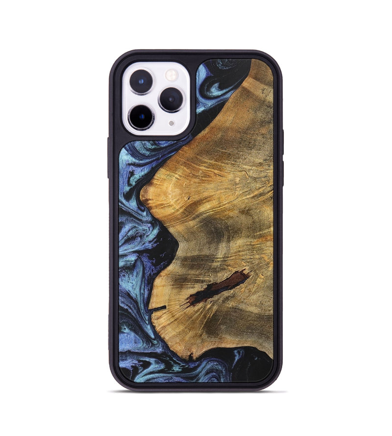 iPhone 11 Pro Wood+Resin Phone Case - Kamryn (Blue, 699801)