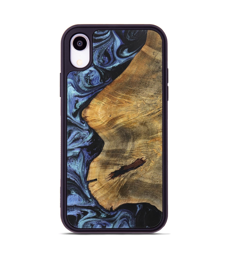 iPhone Xr Wood+Resin Phone Case - Kamryn (Blue, 699801)