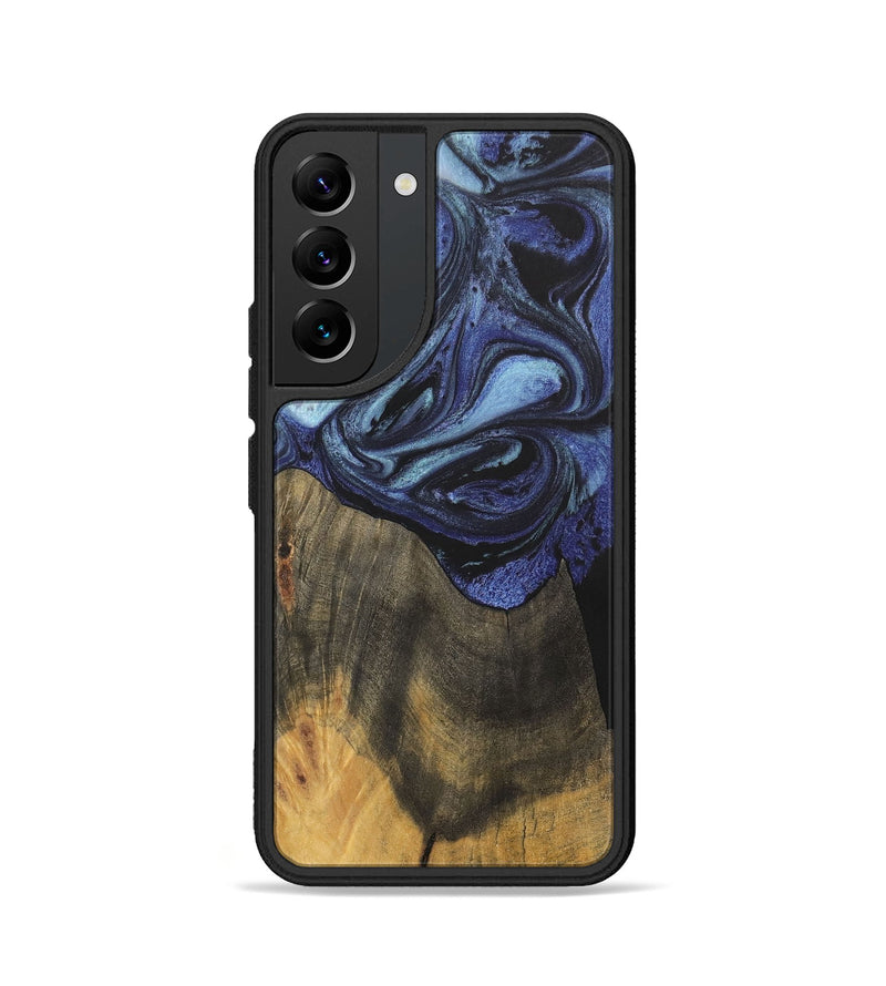 Galaxy S22 Wood+Resin Phone Case - Eileen (Blue, 699802)