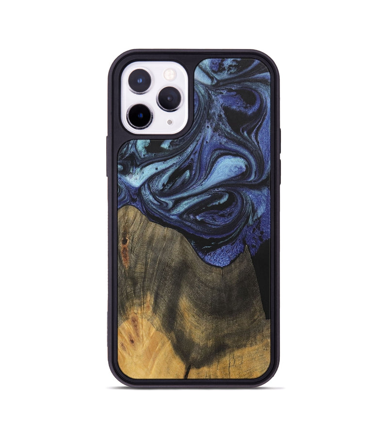 iPhone 11 Pro Wood+Resin Phone Case - Eileen (Blue, 699802)