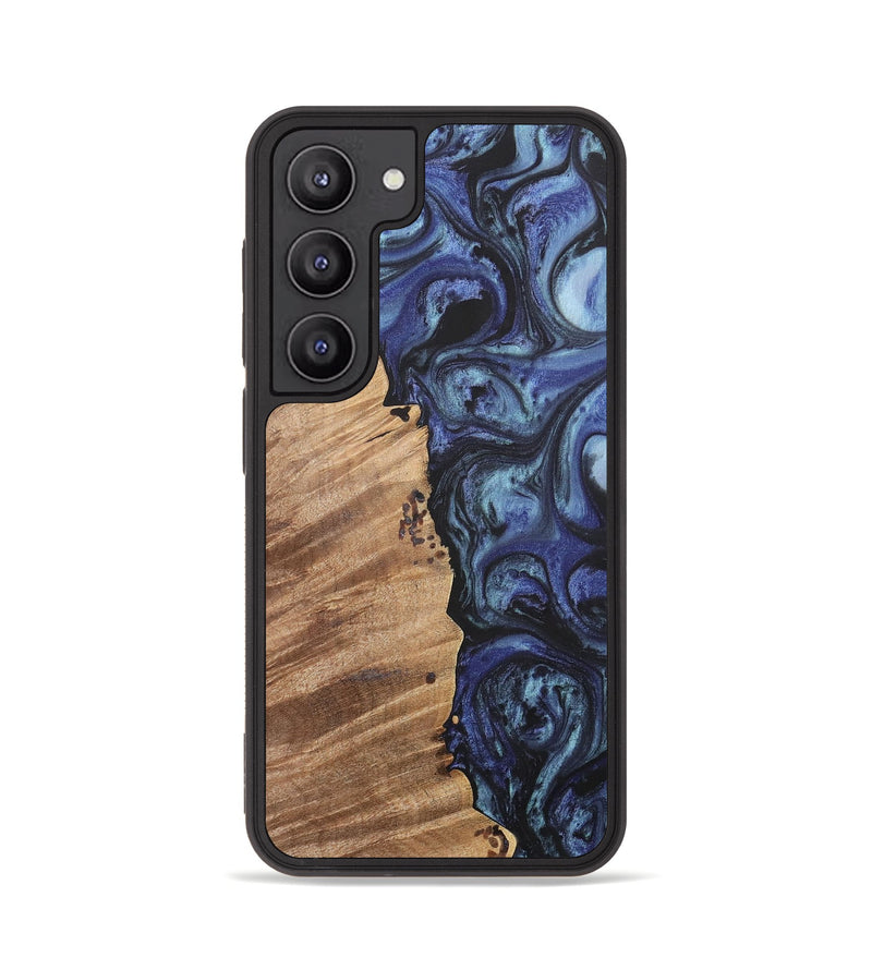Galaxy S23 Wood+Resin Phone Case - Wendell (Blue, 699817)