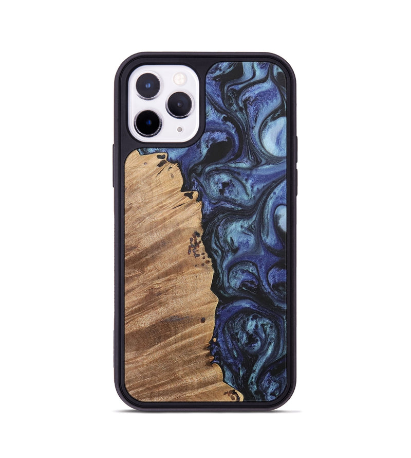 iPhone 11 Pro Wood+Resin Phone Case - Wendell (Blue, 699817)