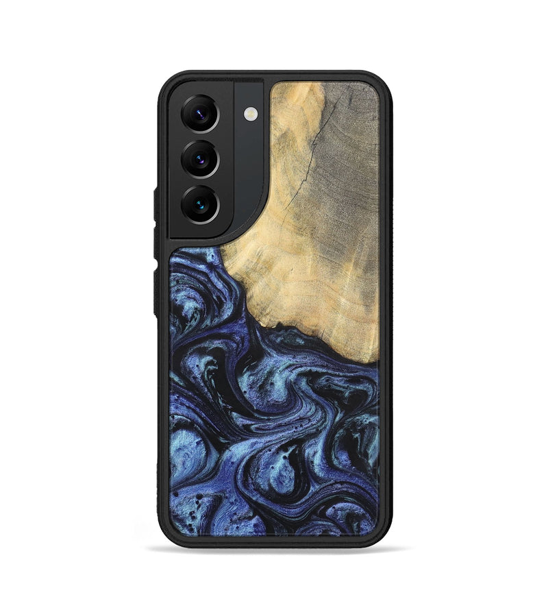 Galaxy S22 Wood+Resin Phone Case - Francisco (Blue, 699827)
