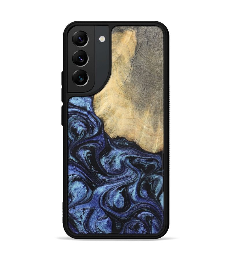 Galaxy S22 Plus Wood+Resin Phone Case - Francisco (Blue, 699827)