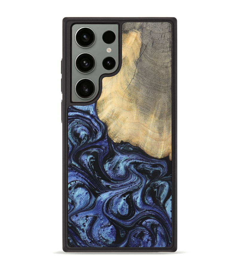 Galaxy S23 Ultra Wood+Resin Phone Case - Francisco (Blue, 699827)