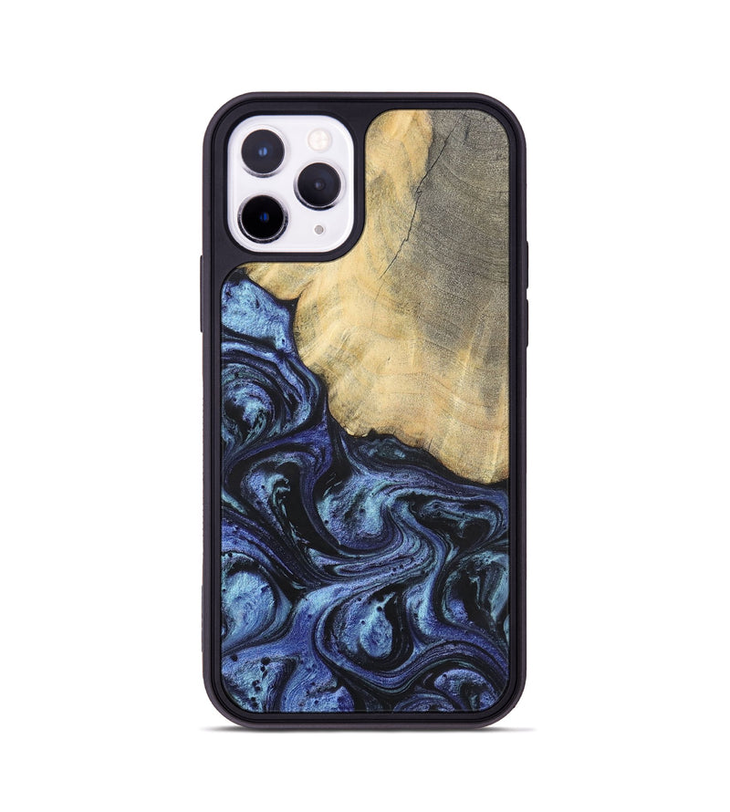 iPhone 11 Pro Wood+Resin Phone Case - Francisco (Blue, 699827)